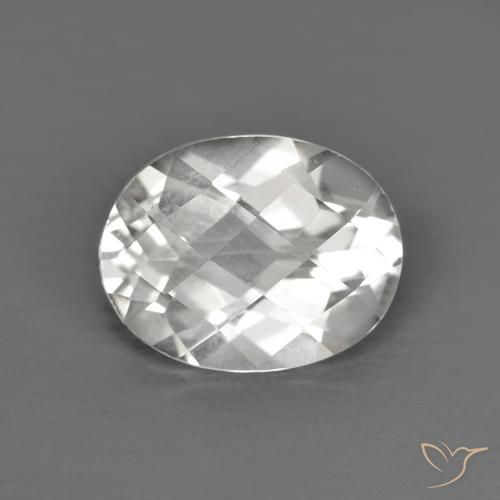 3.34ct Naturale Bianco Topazio, Ovale, VVS