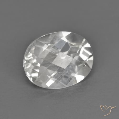 Topazio Bianco naturale da 3.34 ct, Ovale, VVS
