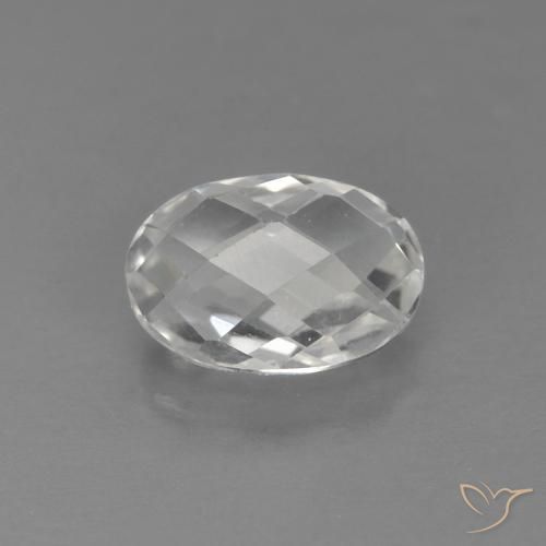 0.67ct Naturale Bianco Topazio, Ovale, VVS