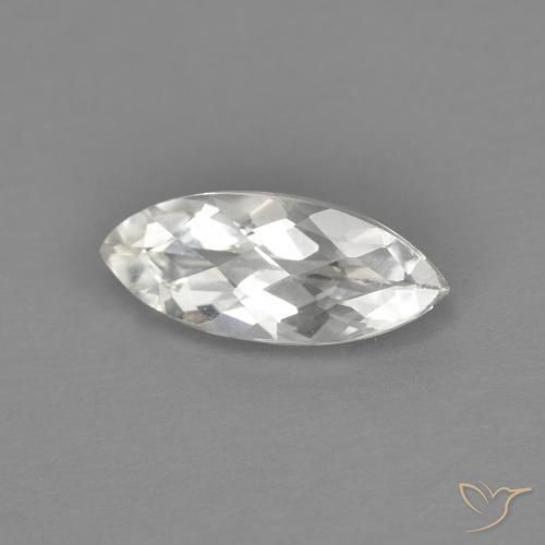 Topazio Bianco naturale da 1.63 ct, Taglio marquise, VVS-VS