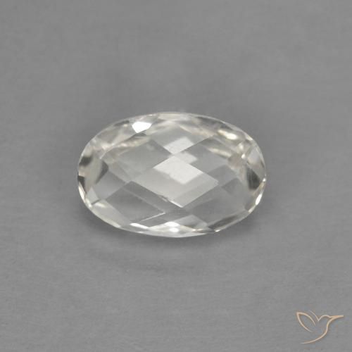 0.64ct Naturale Bianco caldo Topazio, Ovale, VS