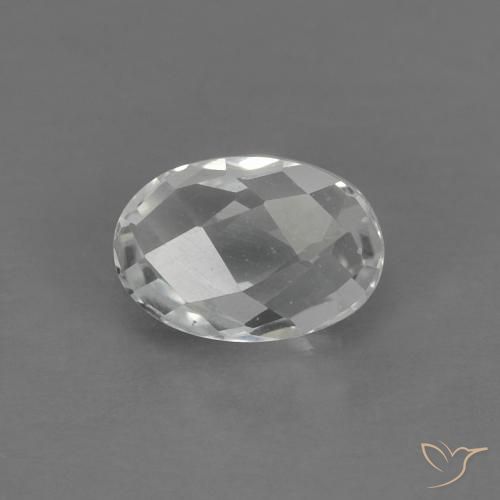 0.67ct Naturale Bianco caldo Topazio, Ovale, VVS-VS
