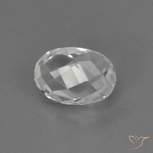 Topazio Bianco caldo naturale da 0.67 ct, Ovale, VVS-VS
