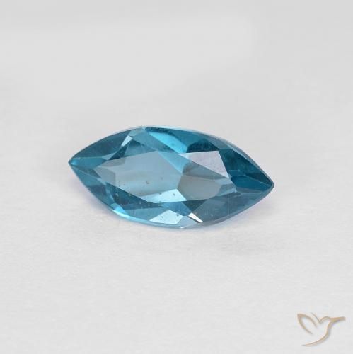 Topazio Blu London naturale da 0.97 ct, Taglio marquise, VS