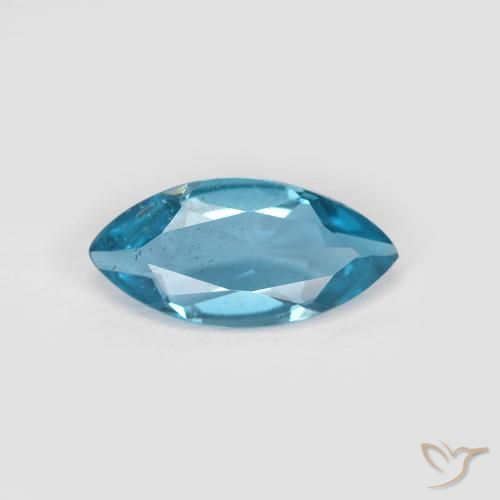 0.97ct Naturale Blu London Topazio, Taglio marquise, VS