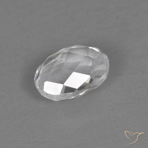0.69ct Naturale Bianco Topazio, Ovale, VVS