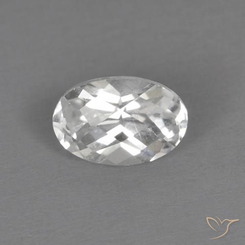 0.69ct Naturale Bianco Topazio, Ovale, VVS