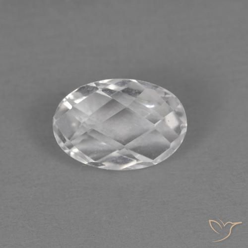 0.68ct Naturale Bianco Topazio, Ovale, VVS