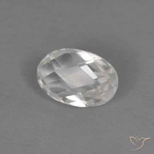 0.61ct Naturale Bianco Topazio, Ovale, VVS