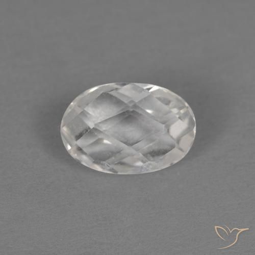 Topazio Bianco naturale da 0.61 ct, Taglio ovale, VVS