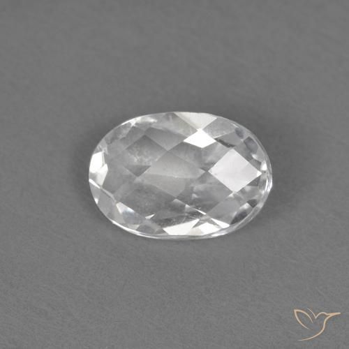 0.56ct Naturale Bianco Topazio, Ovale, VVS
