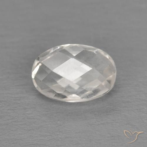 0.68ct Naturale Bianco caldo Topazio, Ovale, VVS