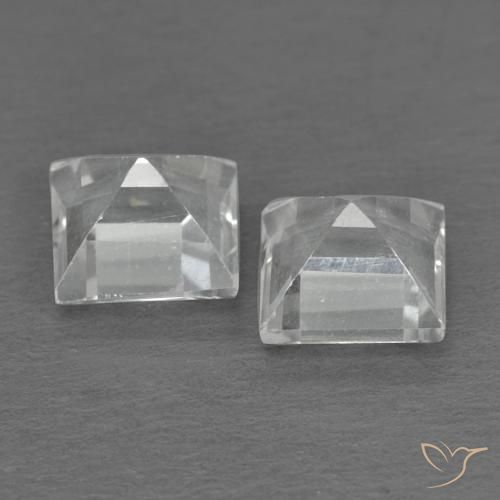 Gemme di Topazio Bianco naturale da 1.14 ct, Quadrato, VVS-VS