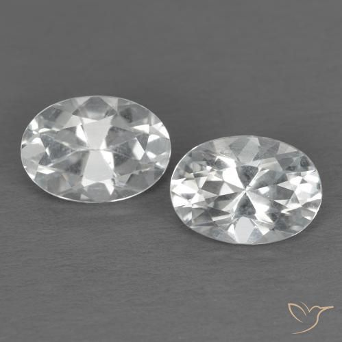 1.95ctw Naturale Bianco Topazio, Ovale, VVS-VS