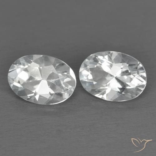 Gemme di Topazio Bianco naturale da 1.95 ct, Ovale, VVS-VS