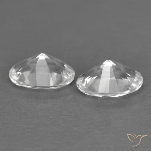 Gemme di Topazio Bianco naturale da 1.79 ct, Ovale, VVS-VS