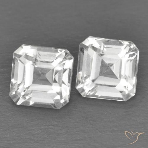 Gemme di Topazio Bianco naturale da 1.66 ct, Ottagonale / Taglio smeraldo, VVS-VS