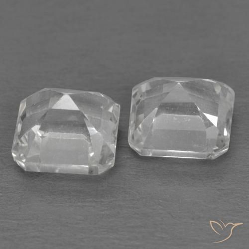 Gemme di Topazio Bianco naturale da 1.66 ct, Ottagonale / Taglio smeraldo, VVS-VS
