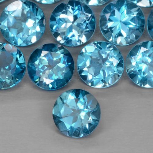 Topazio Blu London naturale da 0.94 ct, Rotondo, VS