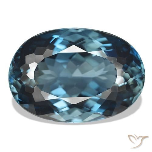 48.51ct Blu London Topazio, Ovale, VVS