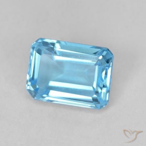 2.06ct Naturale Blu svizzero Topazio, Taglio smeraldo, VVS