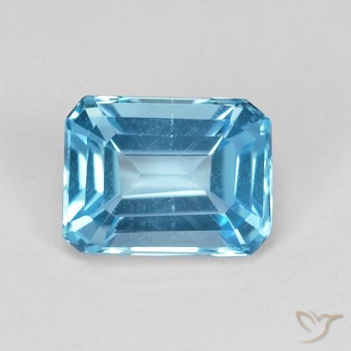 2.08ct Naturale Blu svizzero Topazio, Taglio smeraldo, VVS