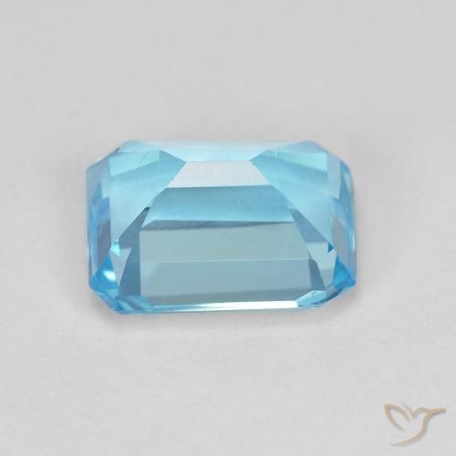 Topazio Blu svizzero naturale da 2.08 ct, Ottagonale / Taglio smeraldo, VVS