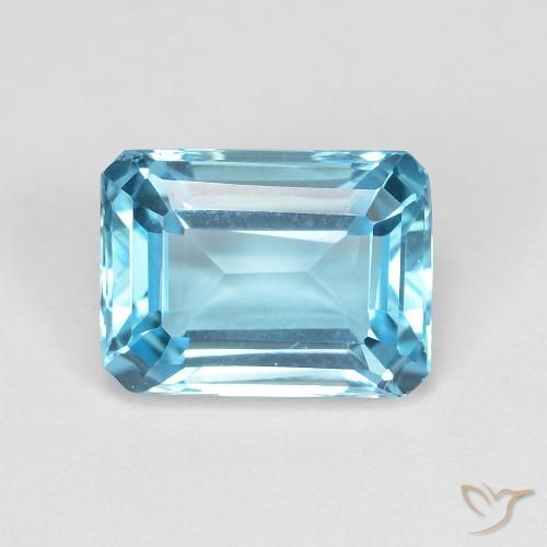 Topazio Blu svizzero naturale da 2.06 ct, Ottagonale / Taglio smeraldo, VVS