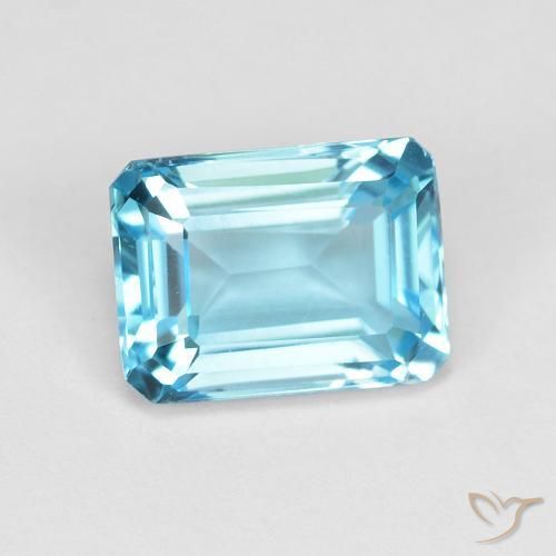 Topazio Blu svizzero naturale da 2.06 ct, Ottagonale / Taglio smeraldo, VVS