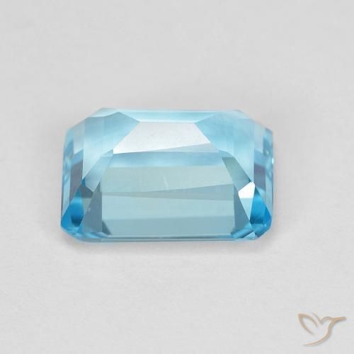 Topazio Blu svizzero naturale da 2.06 ct, Ottagonale / Taglio smeraldo, VVS