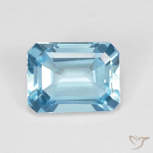 Topazio Blu svizzero naturale da 1.96 ct, Ottagonale / Taglio smeraldo, VVS