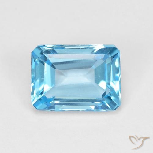 1.91ct Naturale Blu svizzero Topazio, Taglio smeraldo, VVS