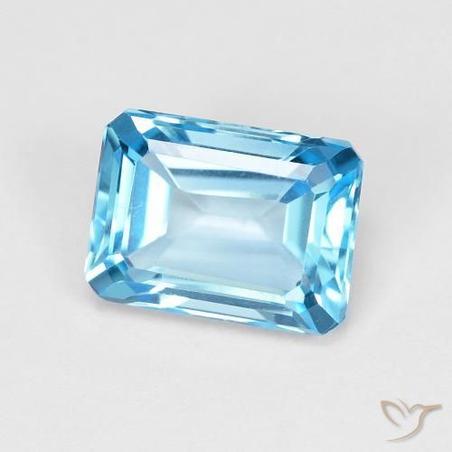Topazio Blu svizzero naturale da 1.91 ct, Ottagonale / Taglio smeraldo, VVS