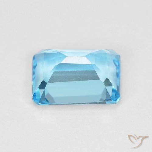 Topazio Blu svizzero naturale da 1.91 ct, Ottagonale / Taglio smeraldo, VVS