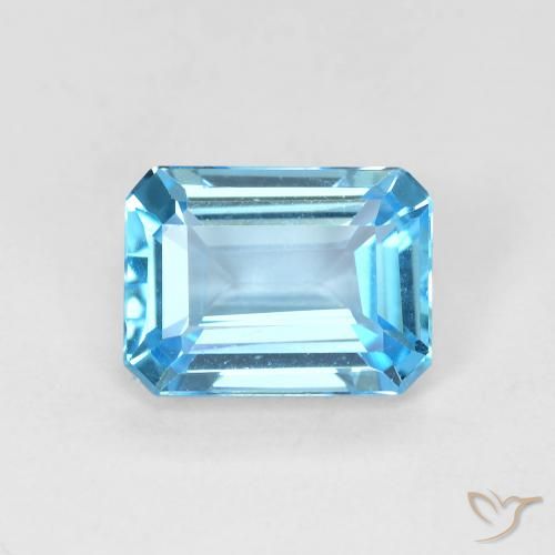 Topazio Blu svizzero naturale da 1.99 ct, Ottagonale / Taglio smeraldo, VVS