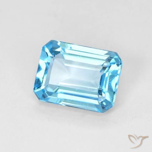 Topazio Blu svizzero naturale da 1.99 ct, Ottagonale / Taglio smeraldo, VVS