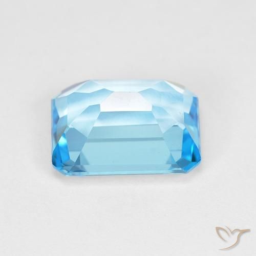 Topazio Blu svizzero naturale da 2.07 ct, Ottagonale / Taglio smeraldo, VVS