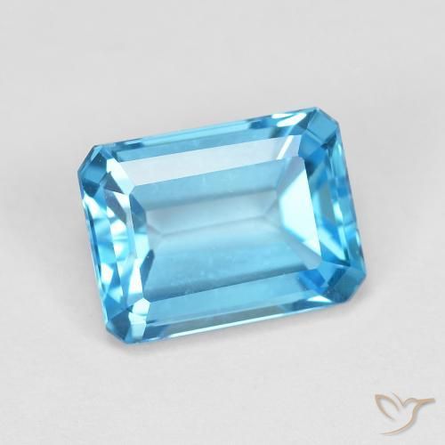 Topazio Blu svizzero naturale da 2.16 ct, Ottagonale / Taglio smeraldo, VVS