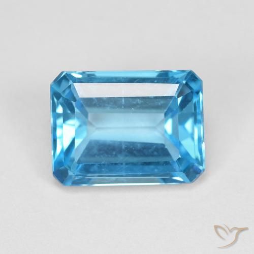 Topazio Blu svizzero naturale da 2.16 ct, Ottagonale / Taglio smeraldo, VVS