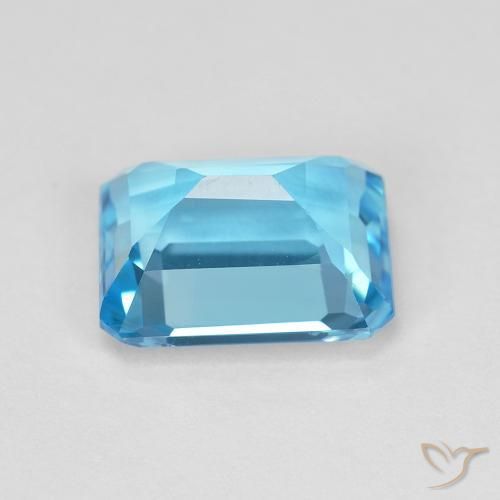 Topazio Blu svizzero naturale da 2.06 ct, Ottagonale / Taglio smeraldo, VVS