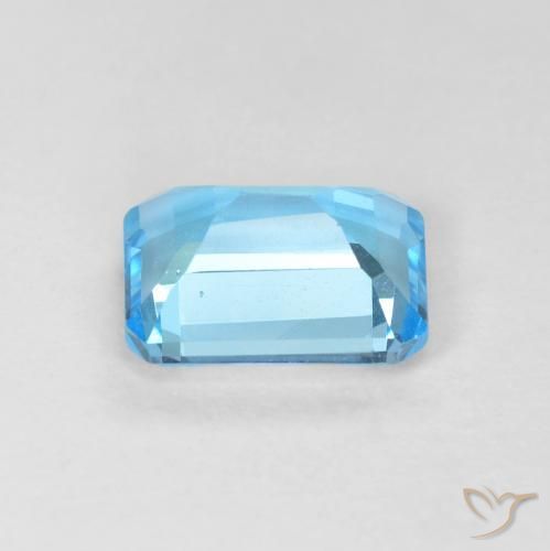 Topazio Blu svizzero naturale da 1.90 ct, Ottagonale / Taglio smeraldo, VVS