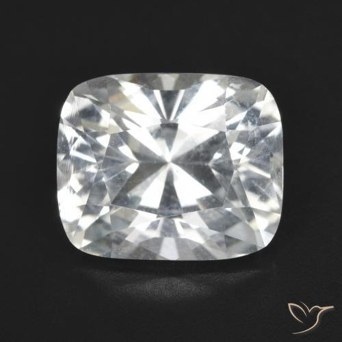 6.43ct Naturale Bianco caldo Topazio, Cuscino, VVS