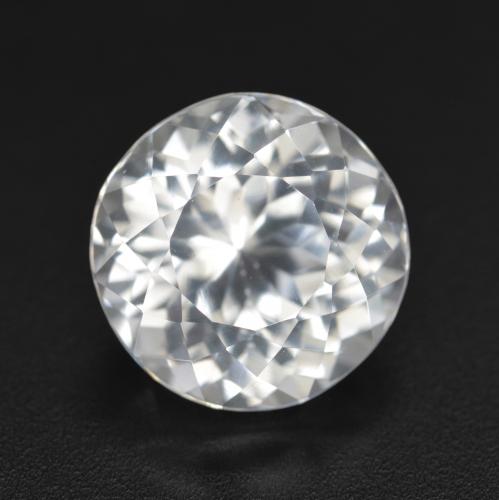 5.85ct Naturale Bianco Topazio, Rotondo, VVS-VS