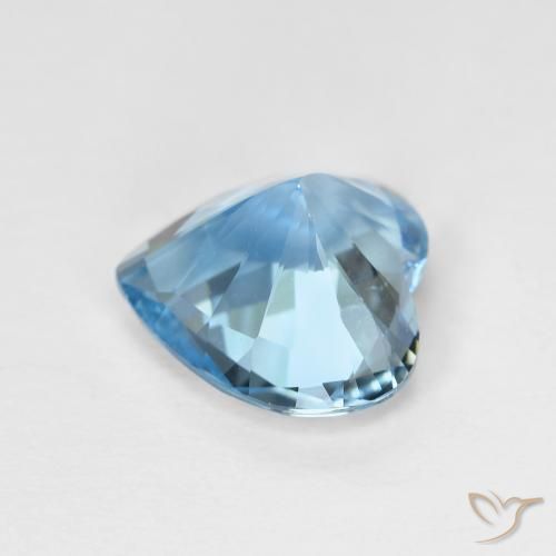Topazio Blu svizzero naturale da 3.06 ct, Cuore, VVS-VS