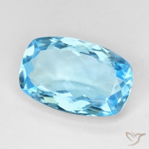 Topazio Blu svizzero naturale da 10.74 ct, Cuscino, VVS