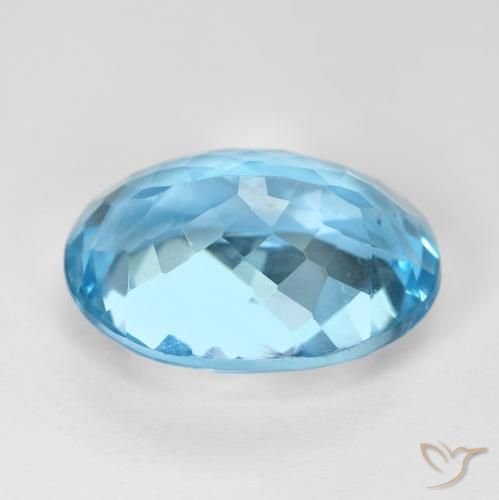 Topazio Blu svizzero naturale da 15.38 ct, Ovale, VS