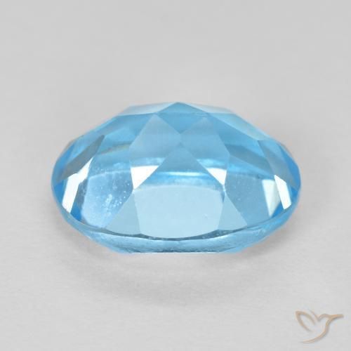 Topazio Blu svizzero naturale da 1.72 ct, Ovale, VVS-VS