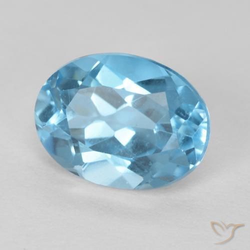Topazio Blu svizzero naturale da 1.67 ct, Ovale, VS
