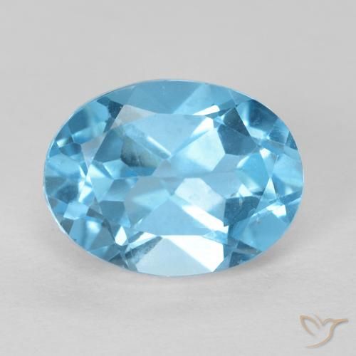 Topazio Blu svizzero naturale da 1.76 ct, Ovale, VS