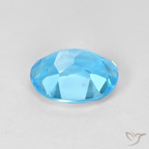 Topazio Blu svizzero naturale da 1.77 ct, Ovale, VVS-VS